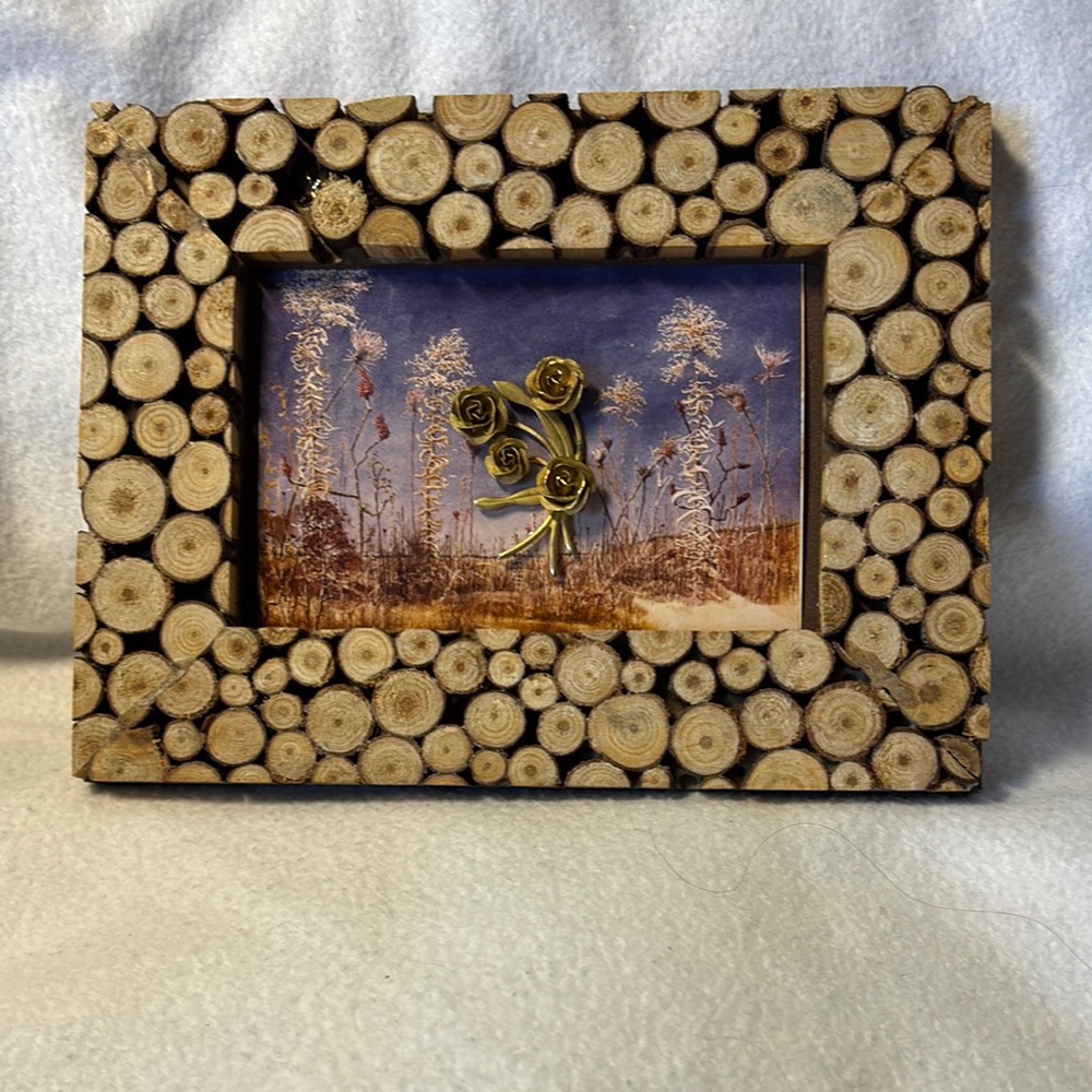 Rustic Wood Log Picture Frame